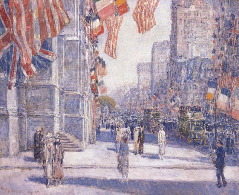 Childe Hassam Early Morning on the Avenue in May 1917 china oil painting image